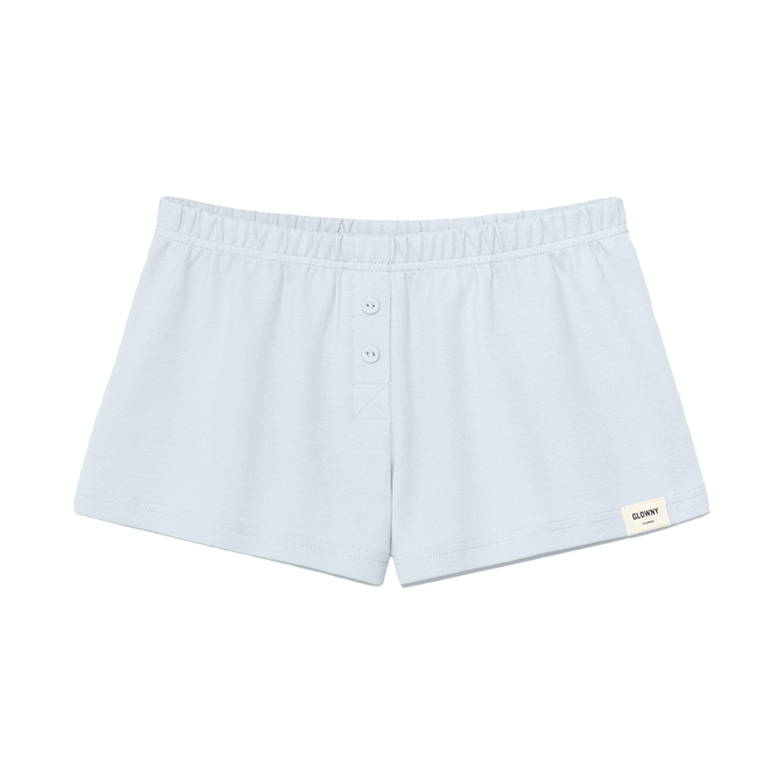 (W) 글로니 버튼 플라이 미니 쇼츠 코튼 캔디((W) Glowny Button Fly Mini Shorts Cotton Candy)