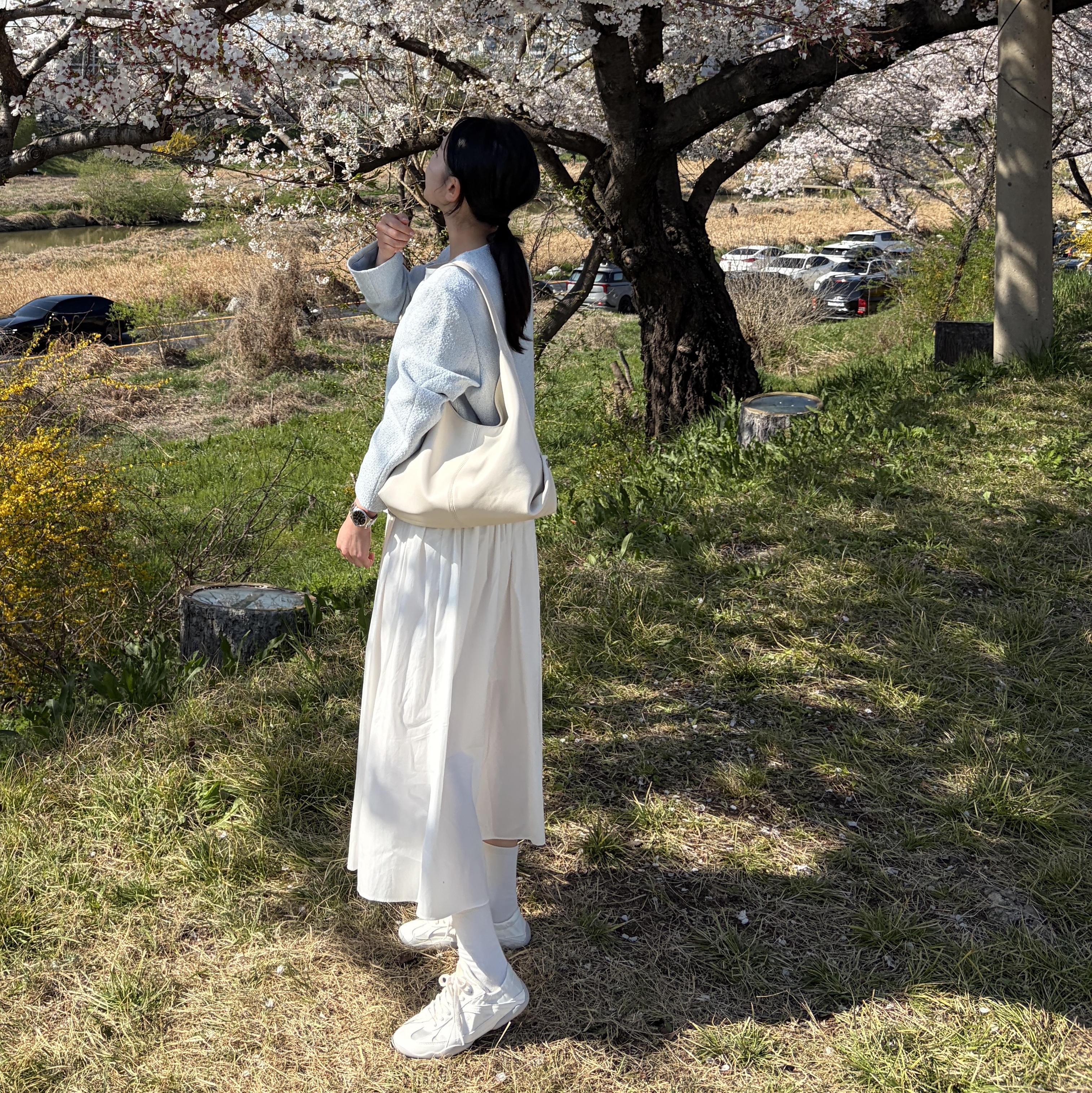 Fila Glio Cream 착용 스타일 - 5