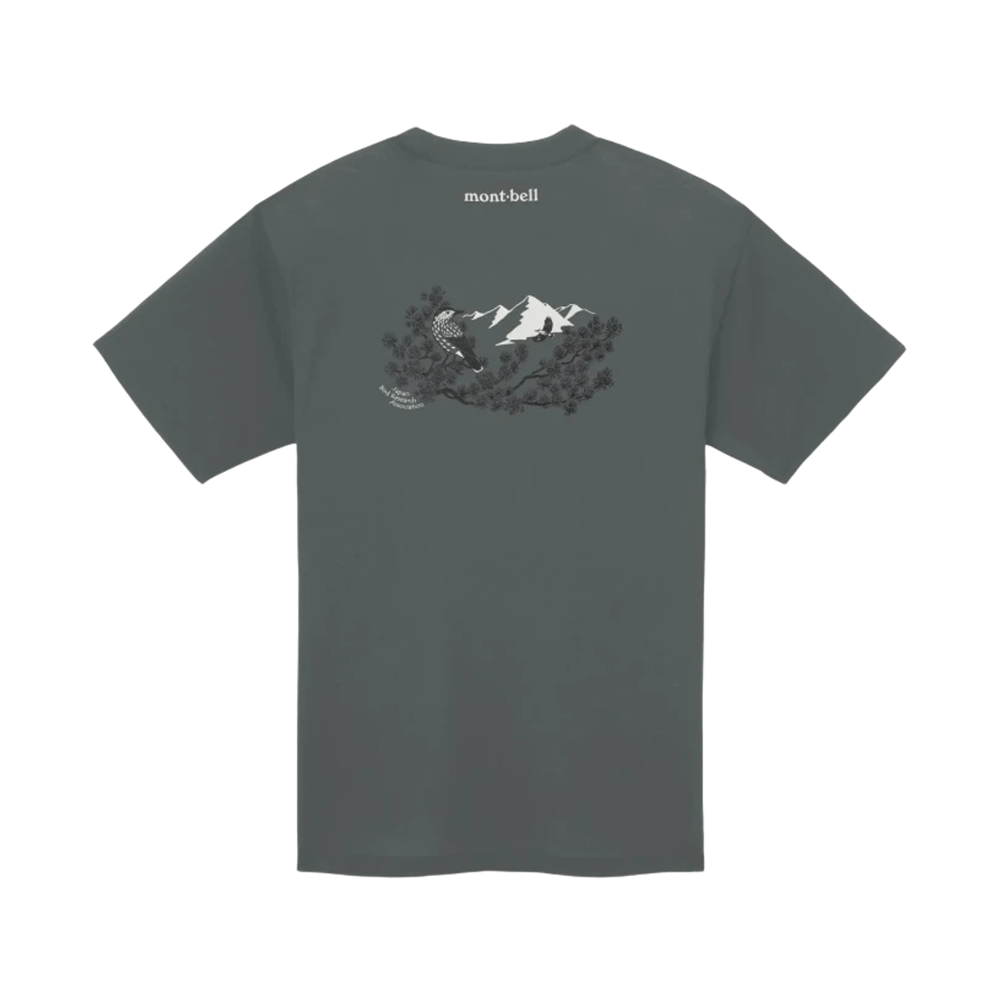 1114972 Montbell Wickron Bird Research Spotted Nutcracker T-Shirt Gray