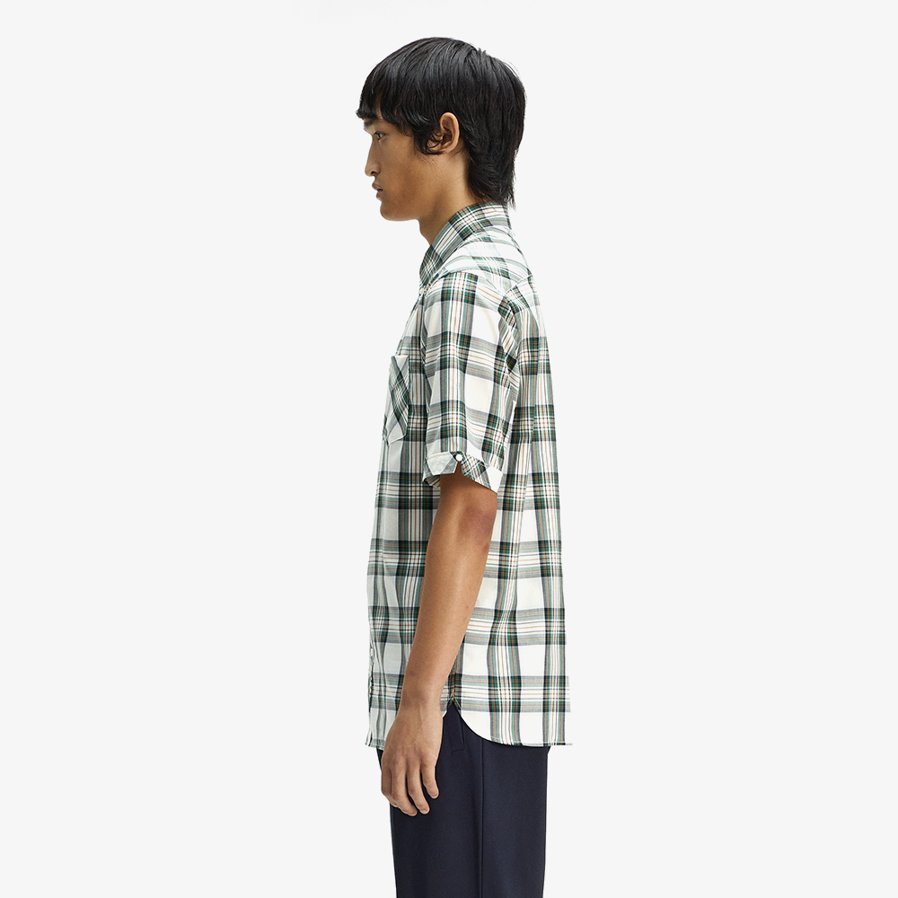 프레드페리 클래식 타탄 숏 슬리브 셔츠 에크루(Fred Perry Classic Tartan S S Shirt Ecru) - 2