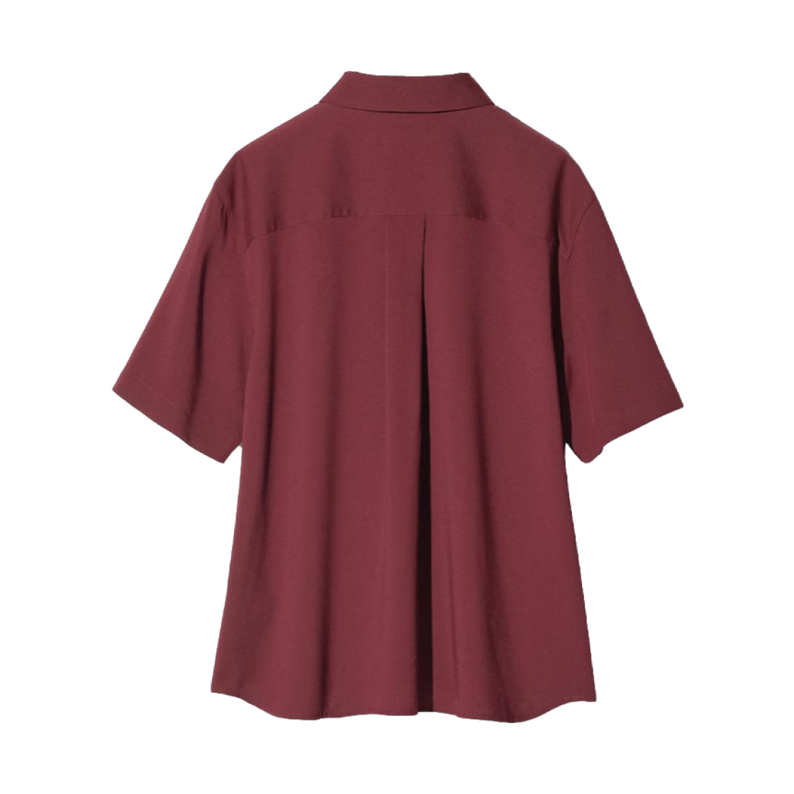 (W) 유니클로 레이온 숏슬리브 블라우스 와인 - JP((W) Uniqlo Rayon Short Sleeve Blouse Wine - JP) - 2