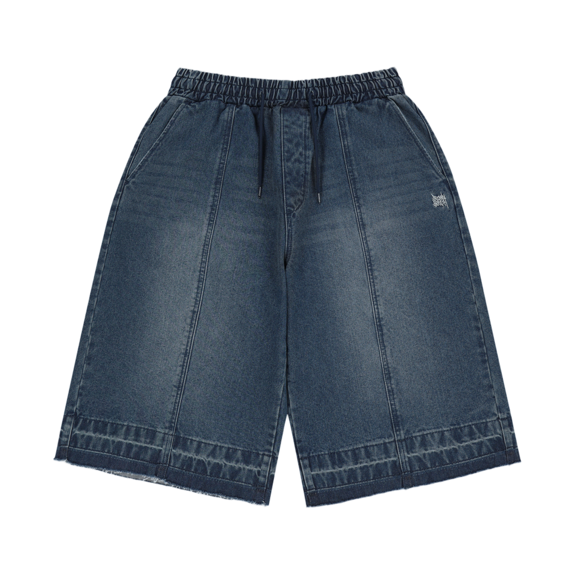 BLMMPAB01ID Brownbreath Washed Banding Bermuda Pants Indigo