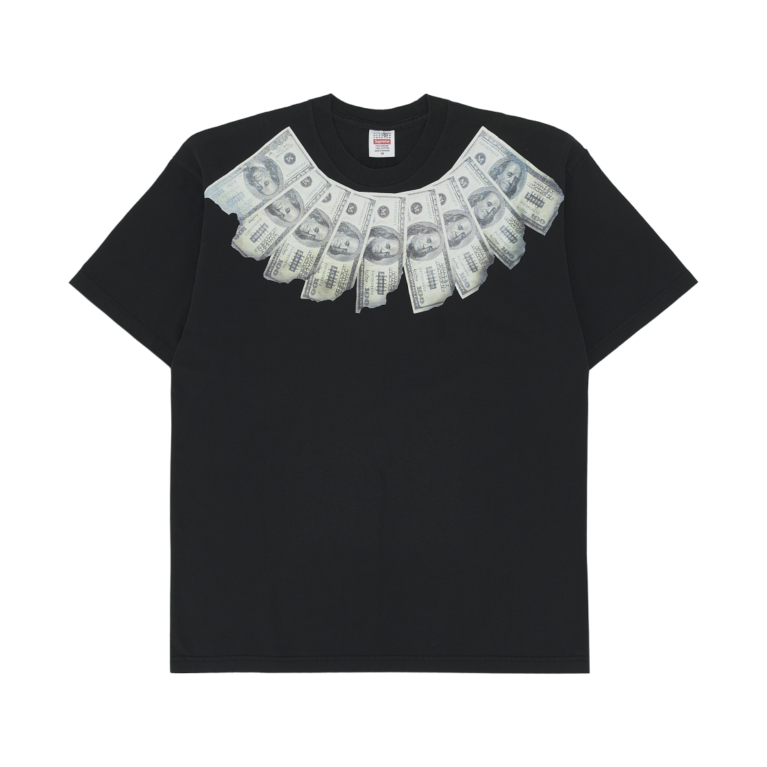 슈프림 x MM6 메종 마르지엘라 머니 숏슬리브 탑 블랙 - 26SS