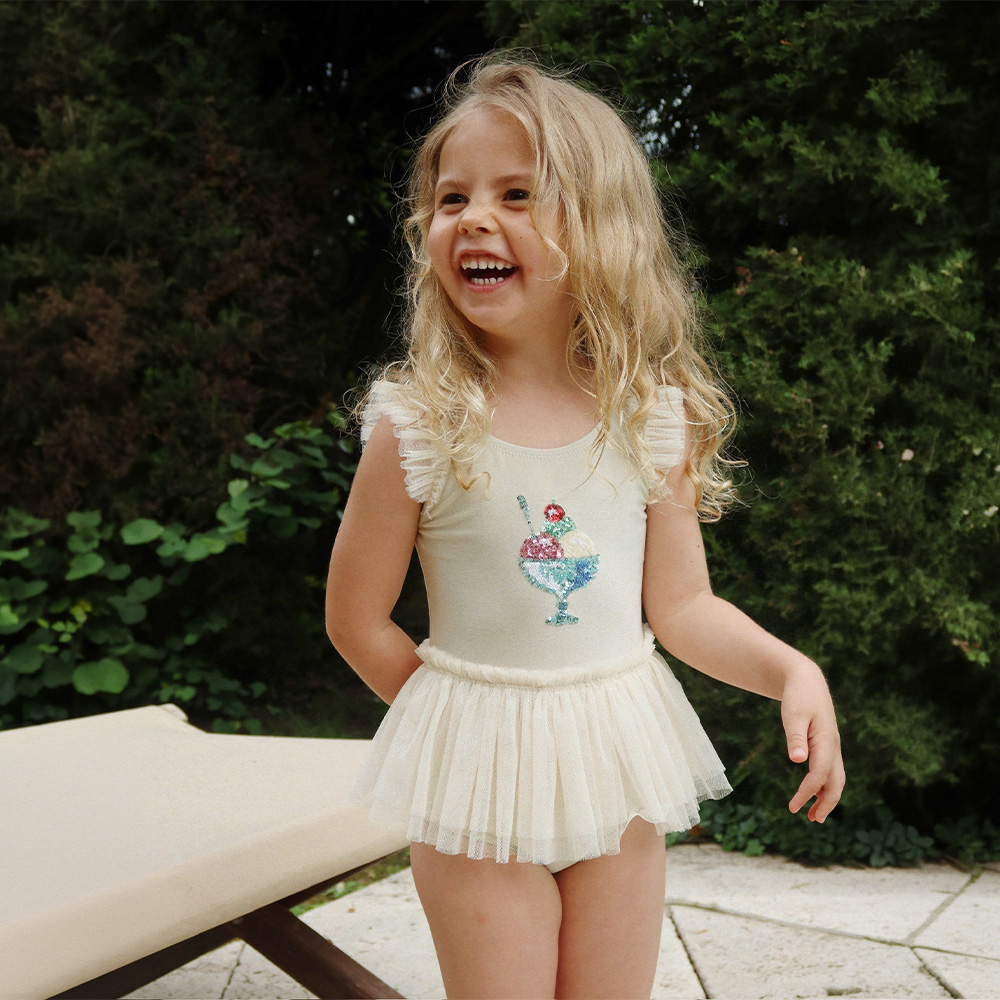 콩제슬래드 아망딘 스윔수트 베이지(Konges Sløjd Amandine Swimsuit Rosewater) - 3