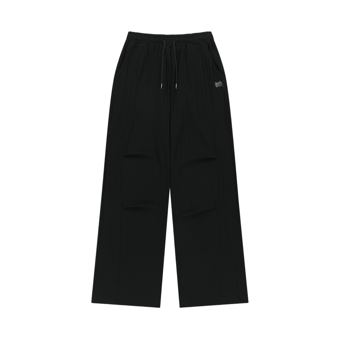 BLMWPLW02BK (W) Brownbreath Rib Mixed Pants Black