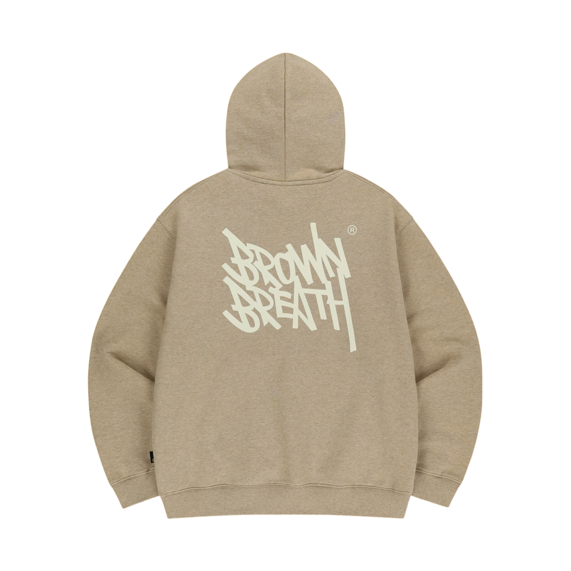 브라운브레스 태그 후디 멜란지 베이지(Brownbreath Tag Hoodie Melange Beige)