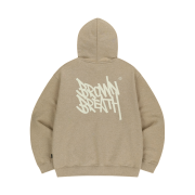 Brownbreath Tag Hoodie Melange Beige