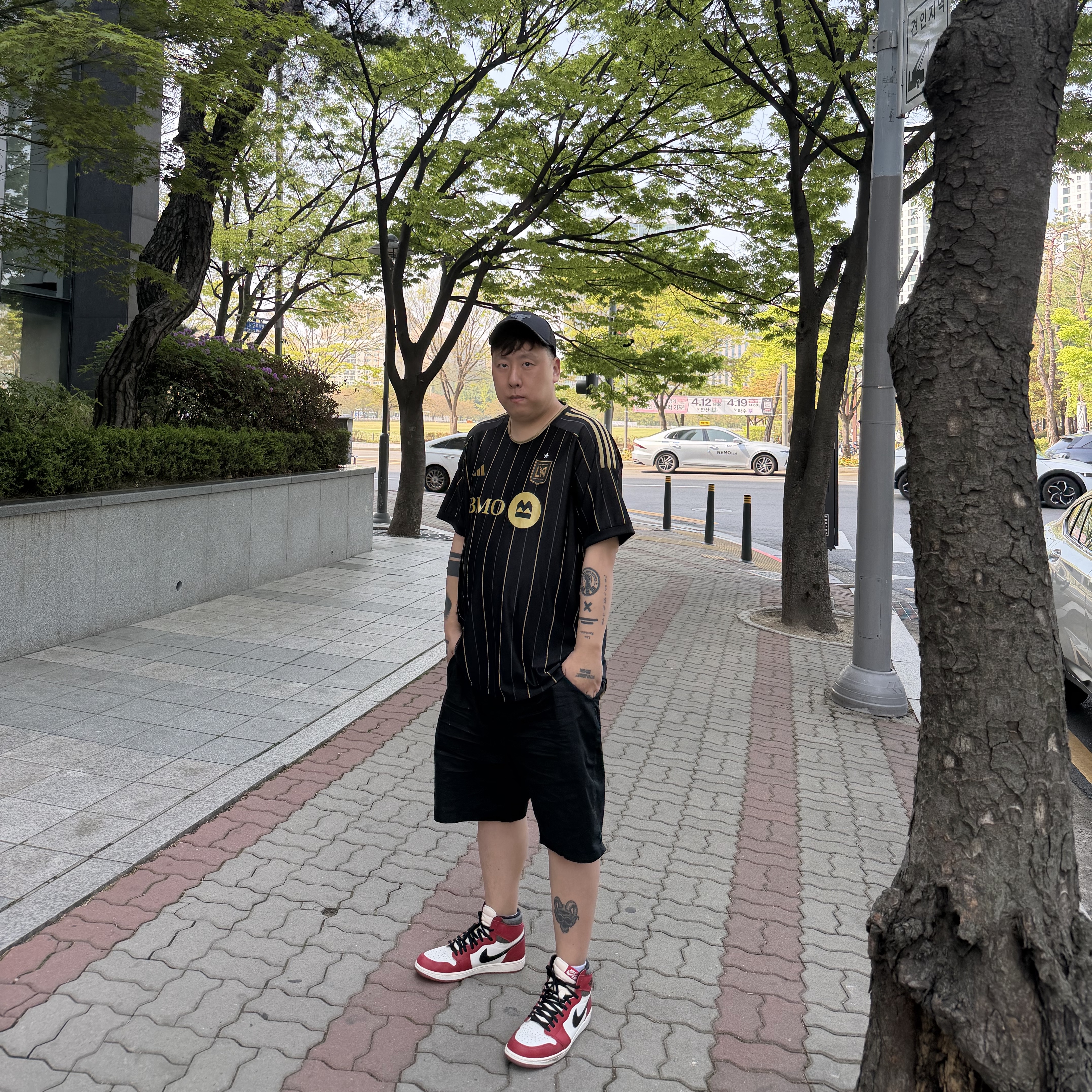 Adidas LAFC 2024/25 Home Authentic Jersey Black - US Sizing (Non Marking Ver.) 착용 스타일