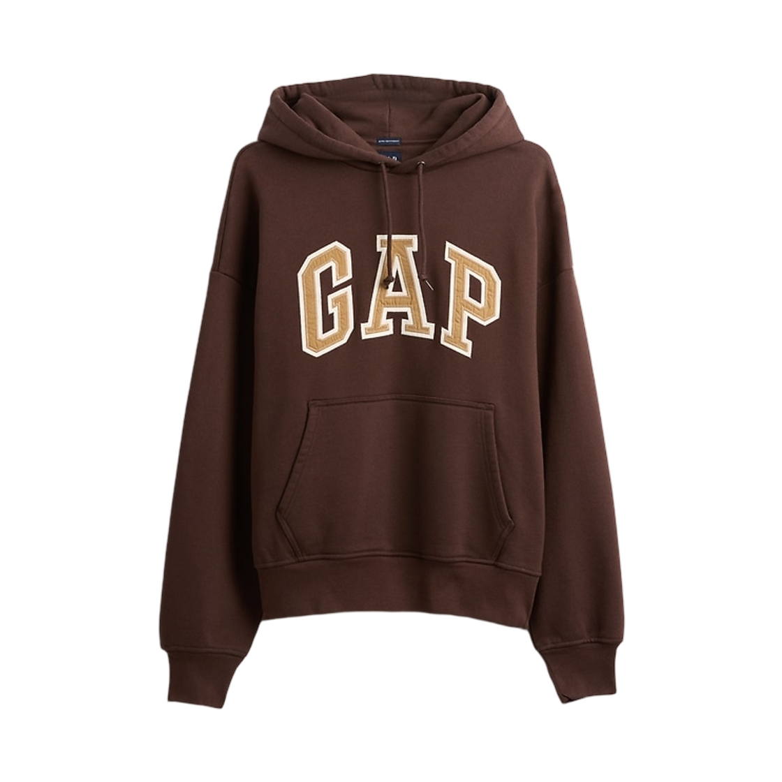 (W) 갭 엑스트라 헤비웨이트 프렌치 테리 오버사이즈 로고 후드 다크 브라운((W) Gap Extra Heavyweight French Terry Oversized Logo Hoodie Dark Brown) - 1
