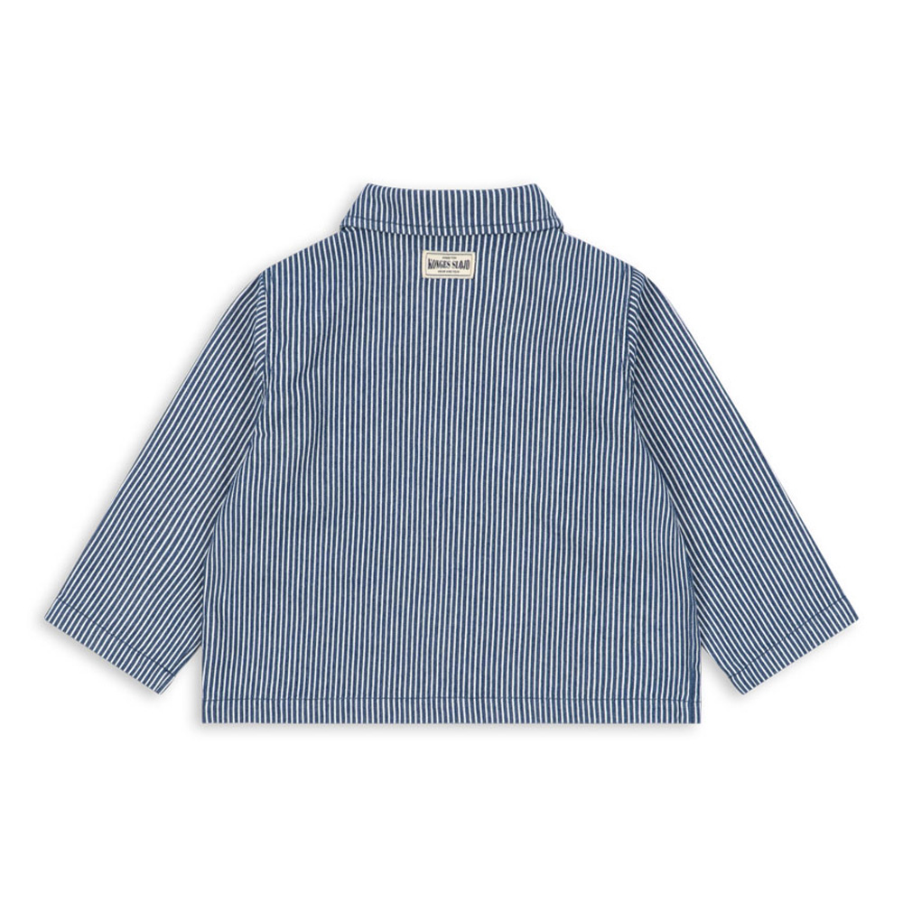 콩제슬래드 룩 셔츠 자켓 블루(Konges Sløjd Luc Shirt Jacket Gots Blue Stripe) - 2