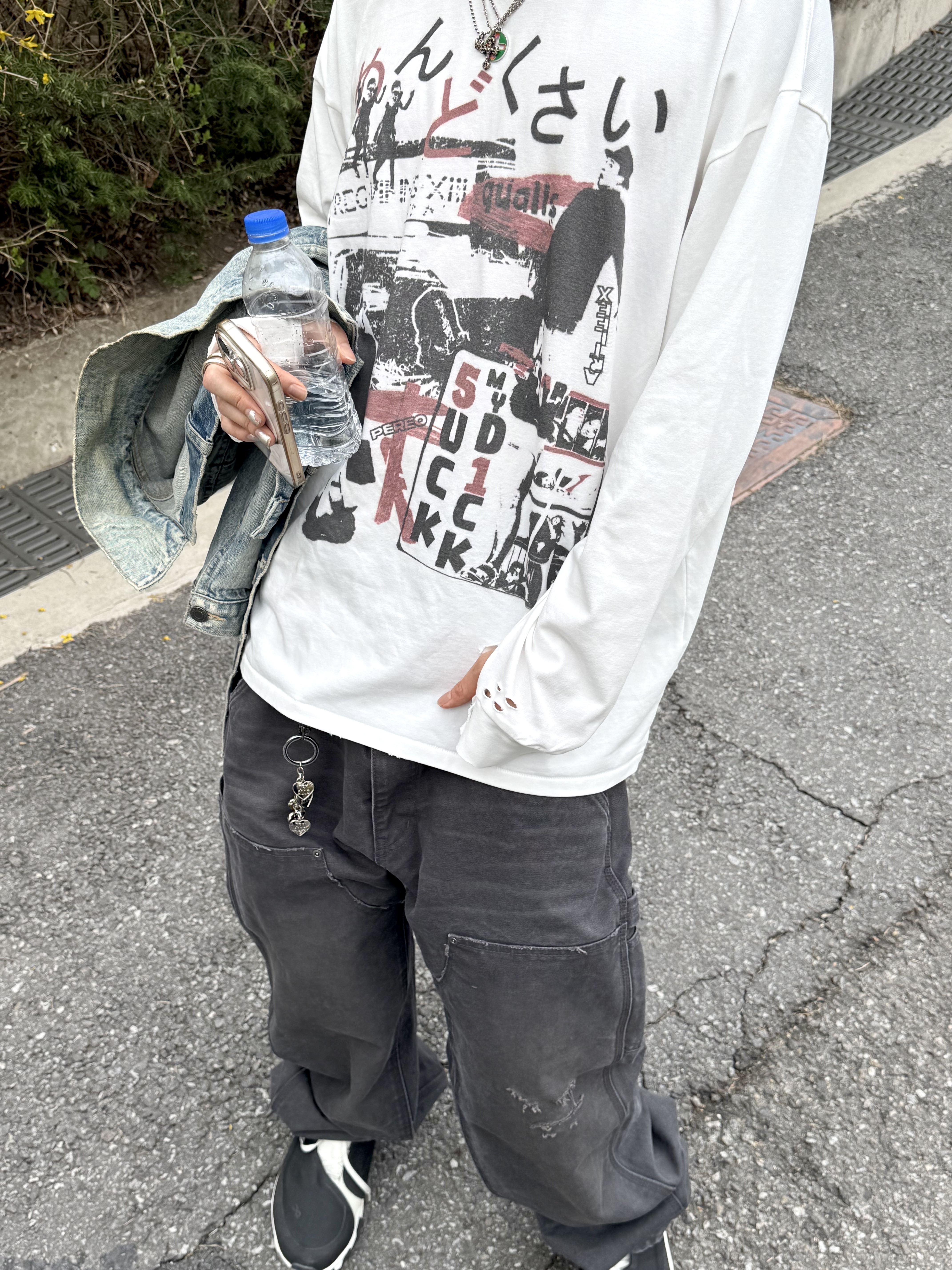 qualisartifexpereo 5-1 Long Sleeve Cream, qualisartifexpereo VTG Double Knee Work Pants Graphite 착용 스타일 - 1