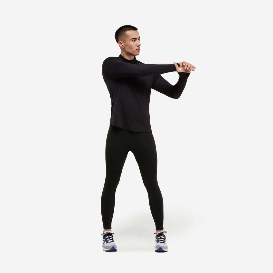 데카트론 남성 하프집 러닝 긴팔 티 런 드라이 500 스모크 블랙(DECATHLON Men's Half-Zip Running Long-Sleeved T-Shirt Run Dry 500 Smoke Black) - 6