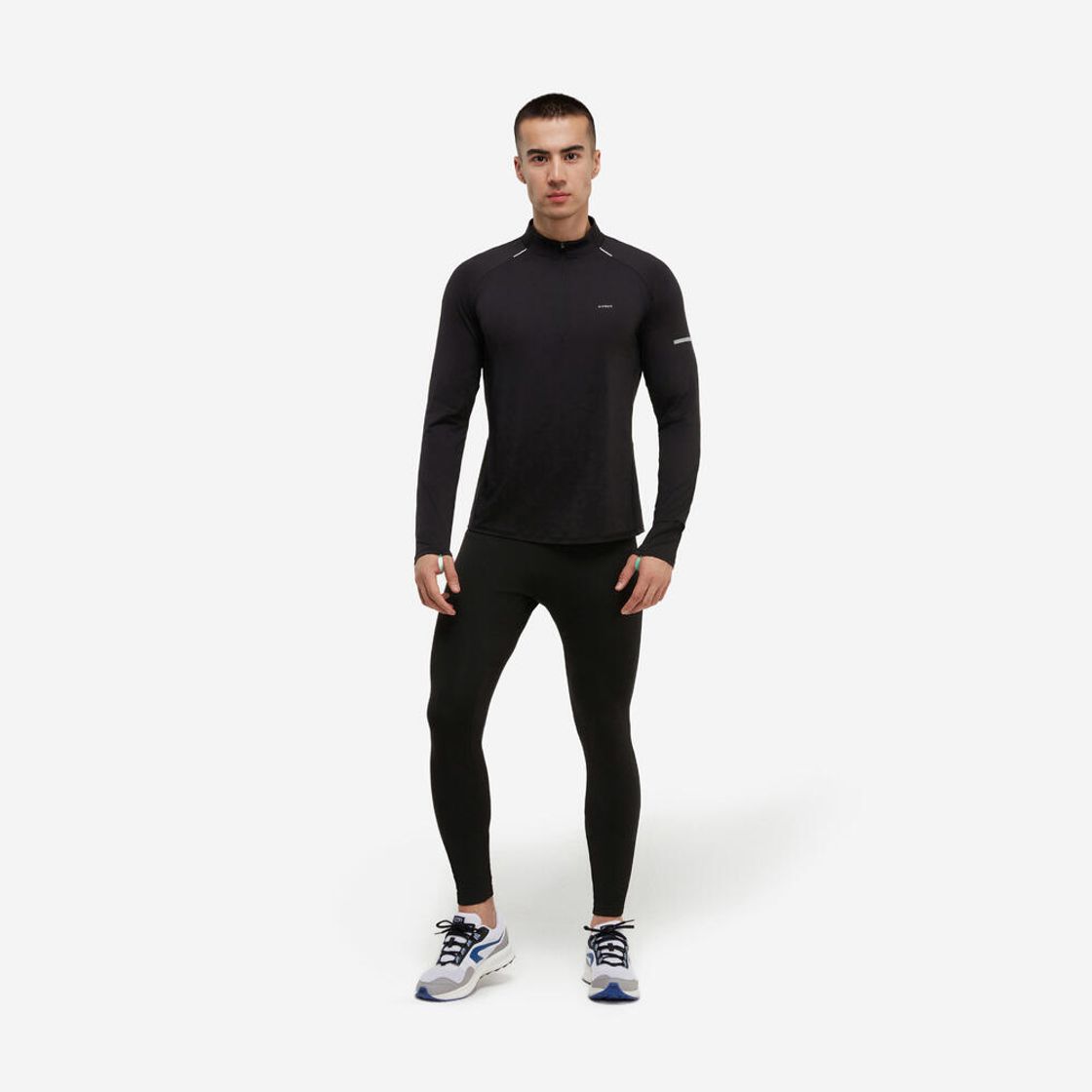 데카트론 남성 하프집 러닝 긴팔 티 런 드라이 500 스모크 블랙(DECATHLON Men's Half-Zip Running Long-Sleeved T-Shirt Run Dry 500 Smoke Black) - 7