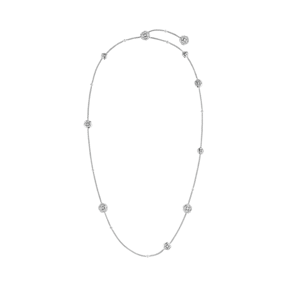 샤넬 레 인피니스 드 까멜리아 트랜스포머블 롱 네클리스 & 18K 화이트 골드 다이아몬드(Chanel Les Infinis De Camelia Transformable Long Necklace & 18K White Gold Diamonds) - 1
