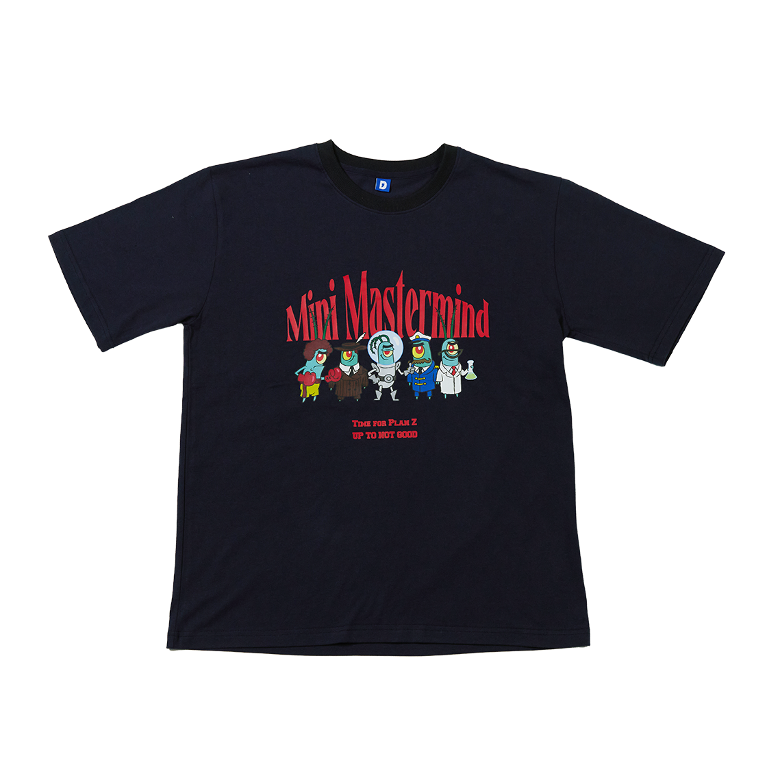 댄꼼마 x 스폰지밥 침략자 플랑크톤 반팔 티셔츠(DANCOMMA x SpongeBob SquarePants Plankton Invader Graphic Short Sleeve T-Shirt)