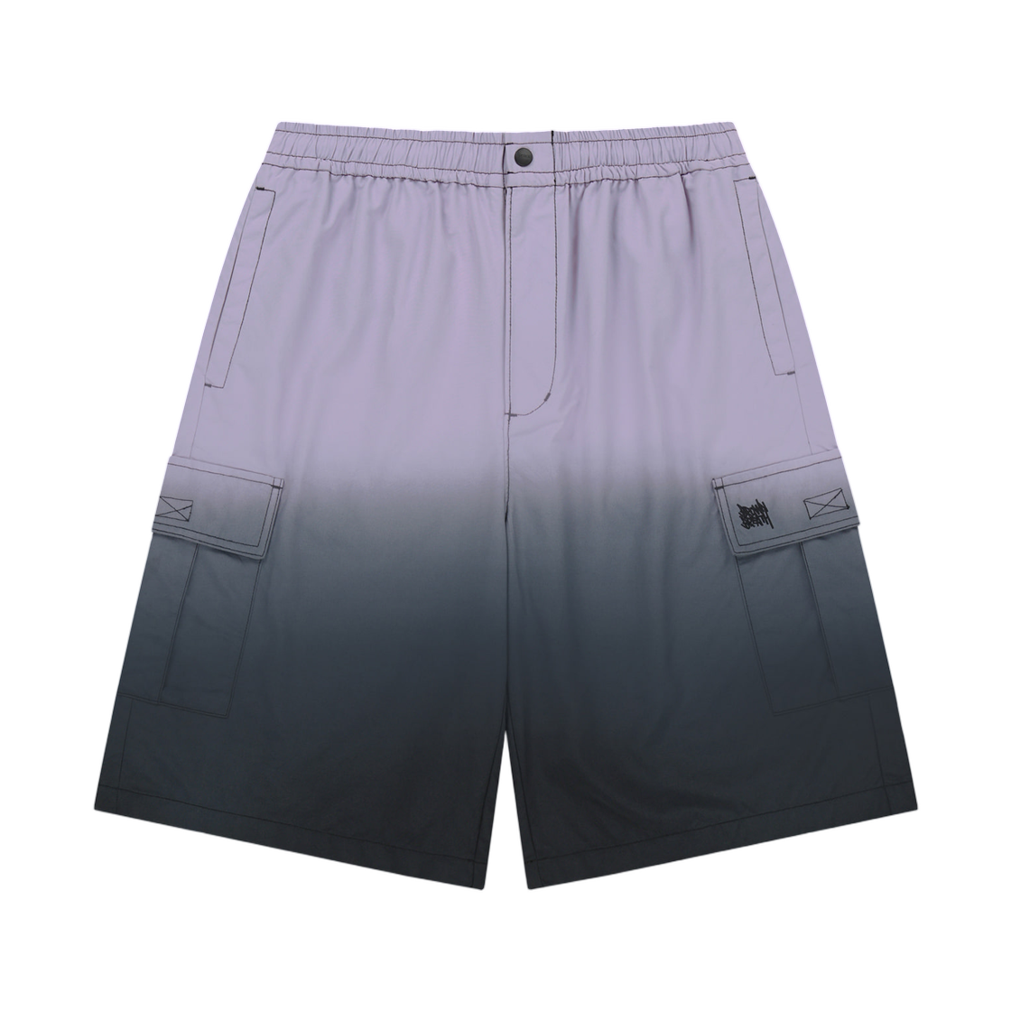 BLMMPS001BK Brownbreath Stepdyed Shorts Black