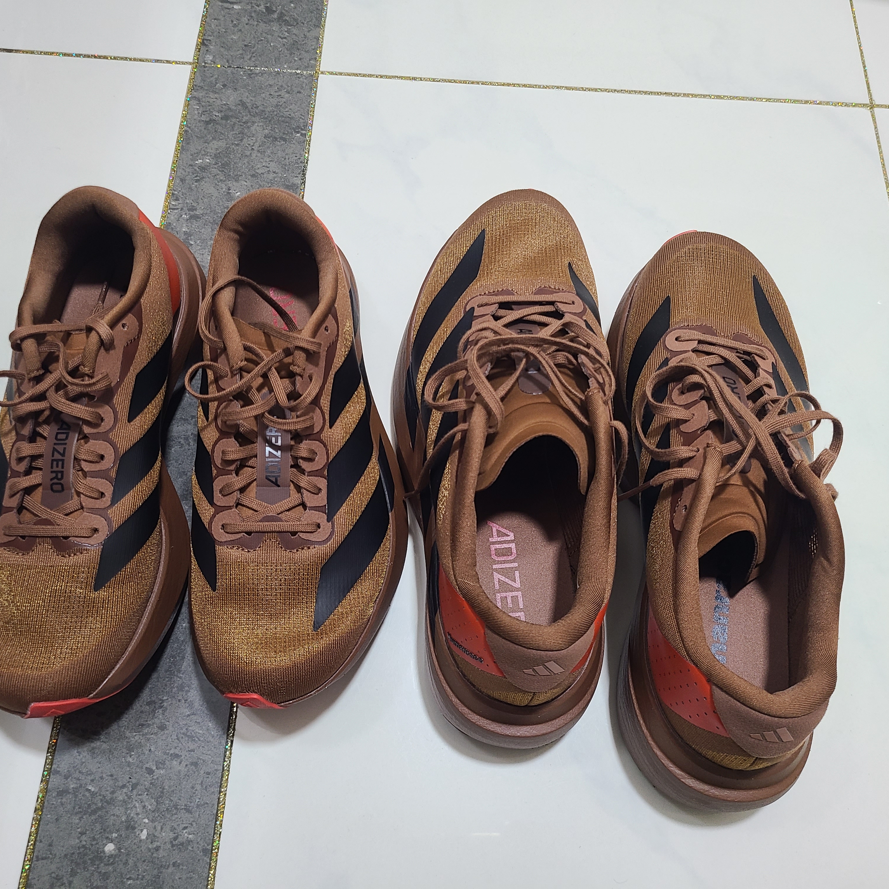 Adidas x Pharrell Williams Adizero EVO SL Preloved Brown 착용 스타일