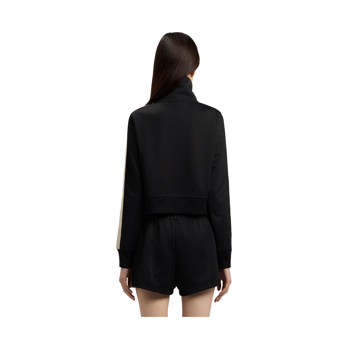 팜엔젤스 트리 로고 크롭 트랙 탑 - 블랙 오프 화이트(Palm Angels Tree Logo Cropped Track Top - Black Off White) - 4