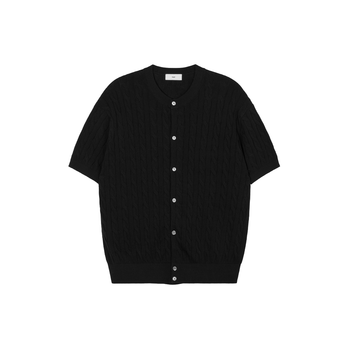티엔지티 케이블 니트 가디건 블랙(TNGT Cable Knit Cardigan Black)