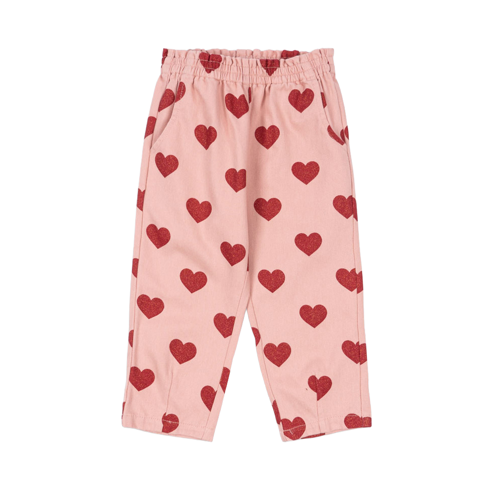 콩제슬래드 마고 프릴 팬츠 하트(Konges Sløjd Magot Frill Pants Gots Amour Glitter)