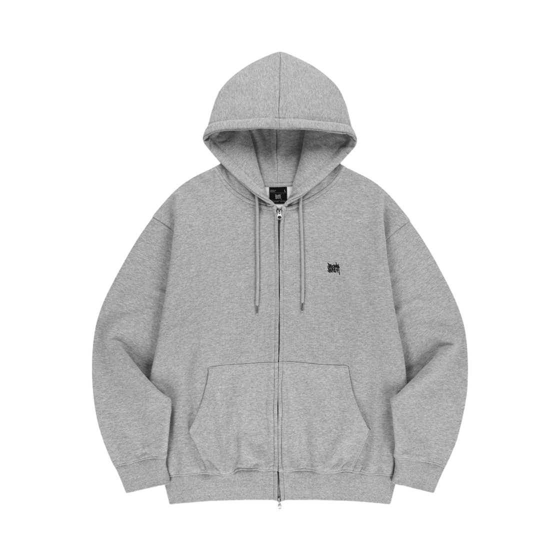 브라운브레스 태그 후드 집업 멜란지 그레이(Brownbreath Tag Hood Zip Up Melange Grey)