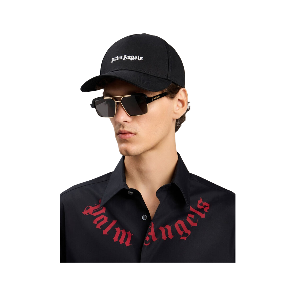 팜엔젤스 클래식 로고 볼캡 - 블랙 오프 화이트(Palm Angels Classic Logo Cap - Black Off White) - 3