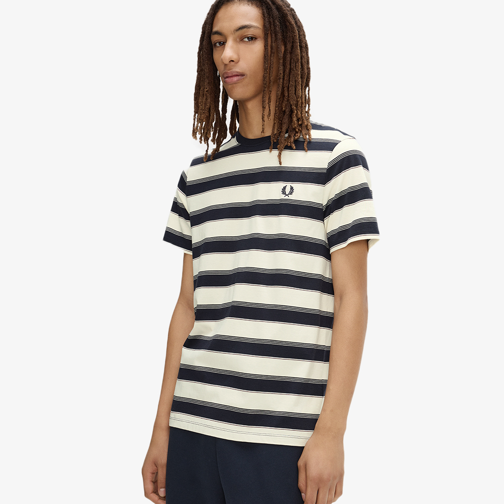 프레드페리 파인 스트라이프 티셔츠 네이비(Fred Perry Fine Stripe T-Shirt Navy) - 3