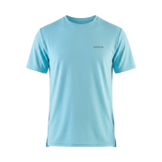 DECATHLON Men's Running Short-Sleeved T-Shirt Run Dry Graph 500 Lagoon Blue