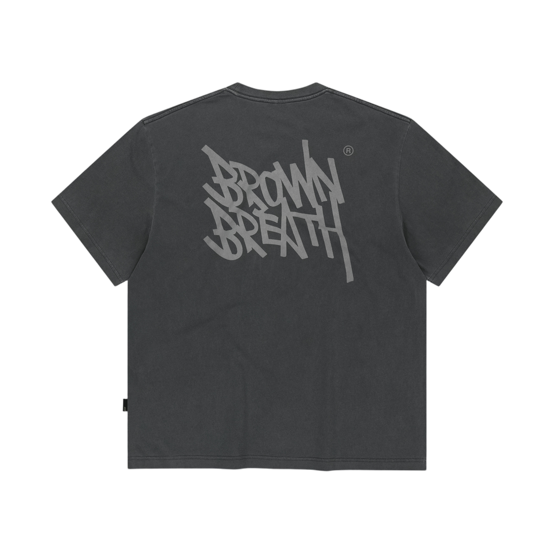 BLMMSTB02CC Brownbreath Tag Pigment T-Shirt Charcoal