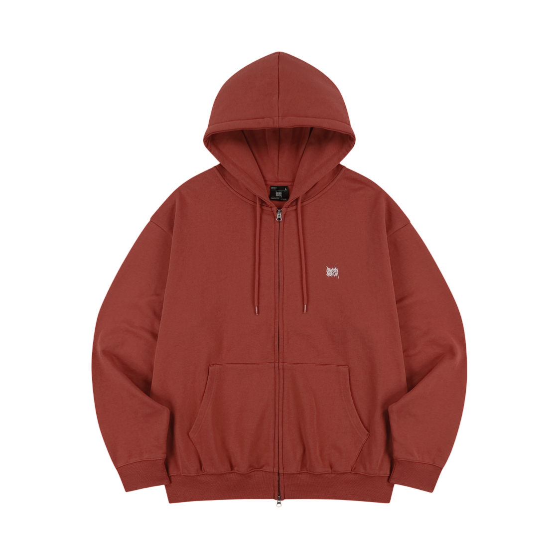 브라운브레스 태그 후드 집업 레드(Brownbreath Tag Hood Zip Up Red)