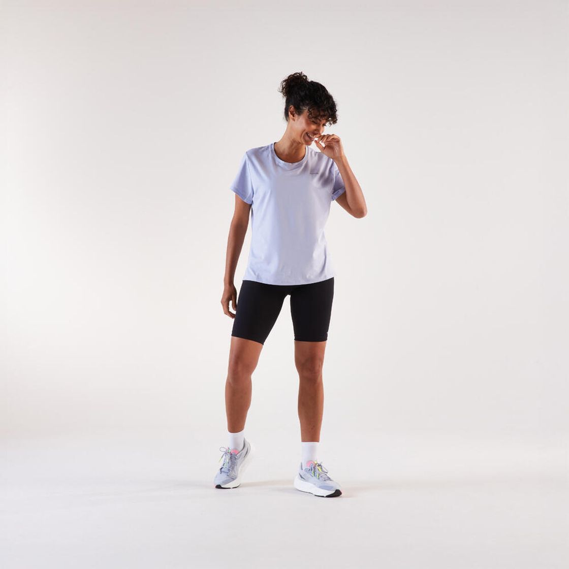 데카트론 여성 러닝 반팔 티 런 드라이 500 스위트 퍼플(DECATHLON Women's Running Short-Sleeved T-Shirt Run Dry 500 Sweet Purple) - 2