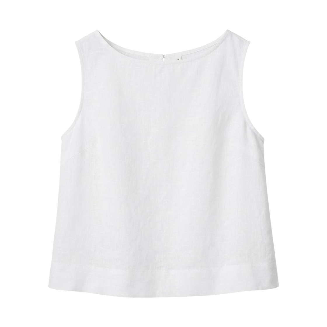 483890-01 (W) Uniqlo Linen Blend Sleeveless Blouse Off White - JP