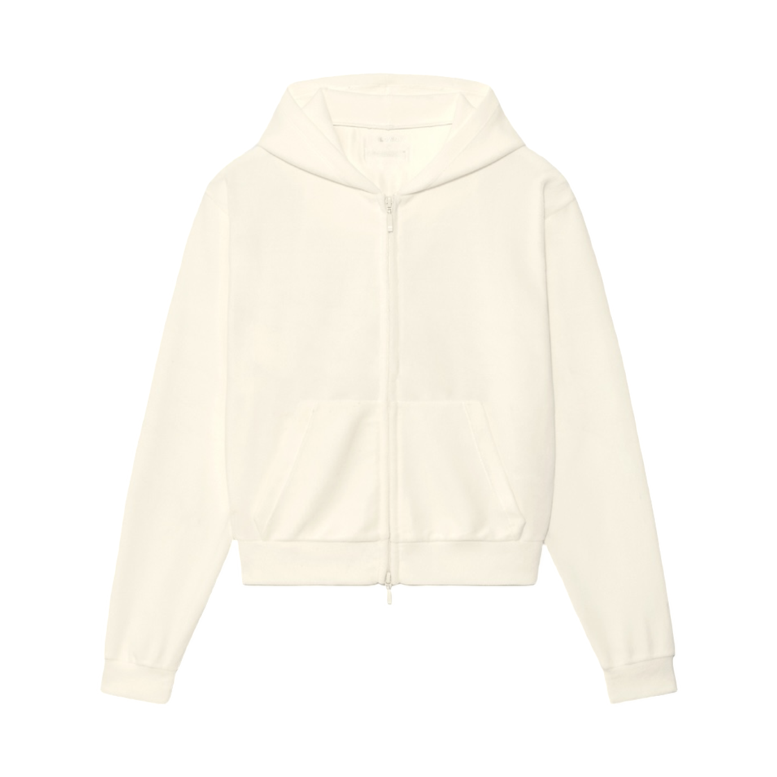 (W) 글로니 레이지 선데이 테리 집업 바닐라((W) Glowny Lazy Sunday Terry Zip-Up Vanila) - 1