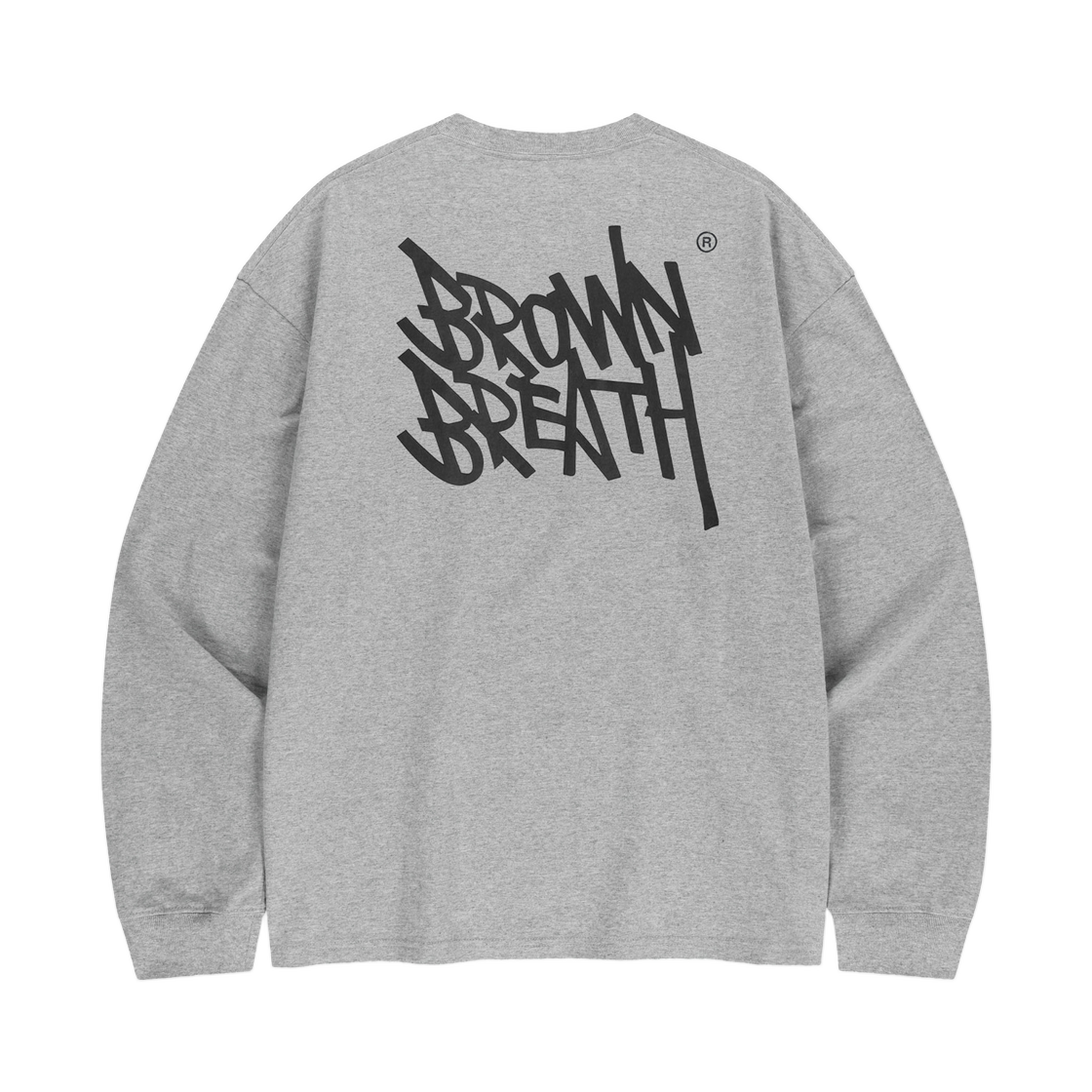 브라운브레스 태그 OG 롱슬리브 멜란지 그레이(Brownbreath Tag OG Longsleeve Melange Grey)