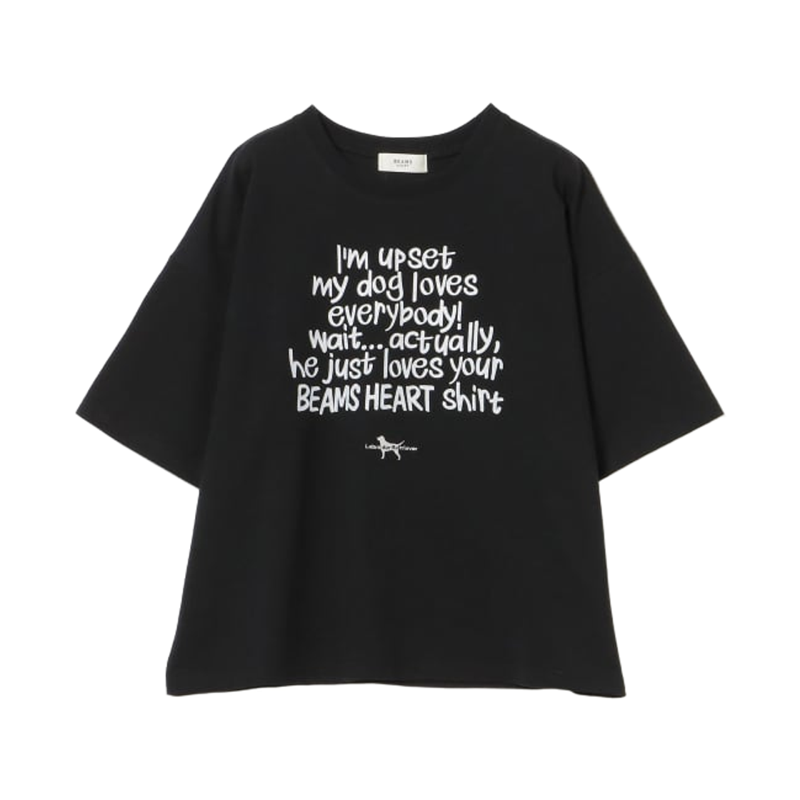 43-04-0352-213 (W) Beams Heart x Labrador Retriever Logo T-Shirt Black