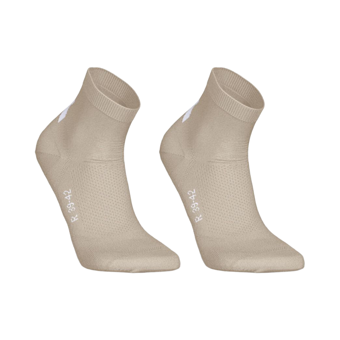 데카트론 러닝 얇은 중목 양말 2켤레 파인 런 500 린넨 베이지(DECATHLON Running Thin Mid-Cut Socks 2 Pairs Fine Run 500 Linen Beige) - 1