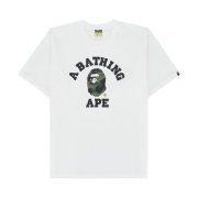 BAPE 1st Camo College T-Shirt White Green