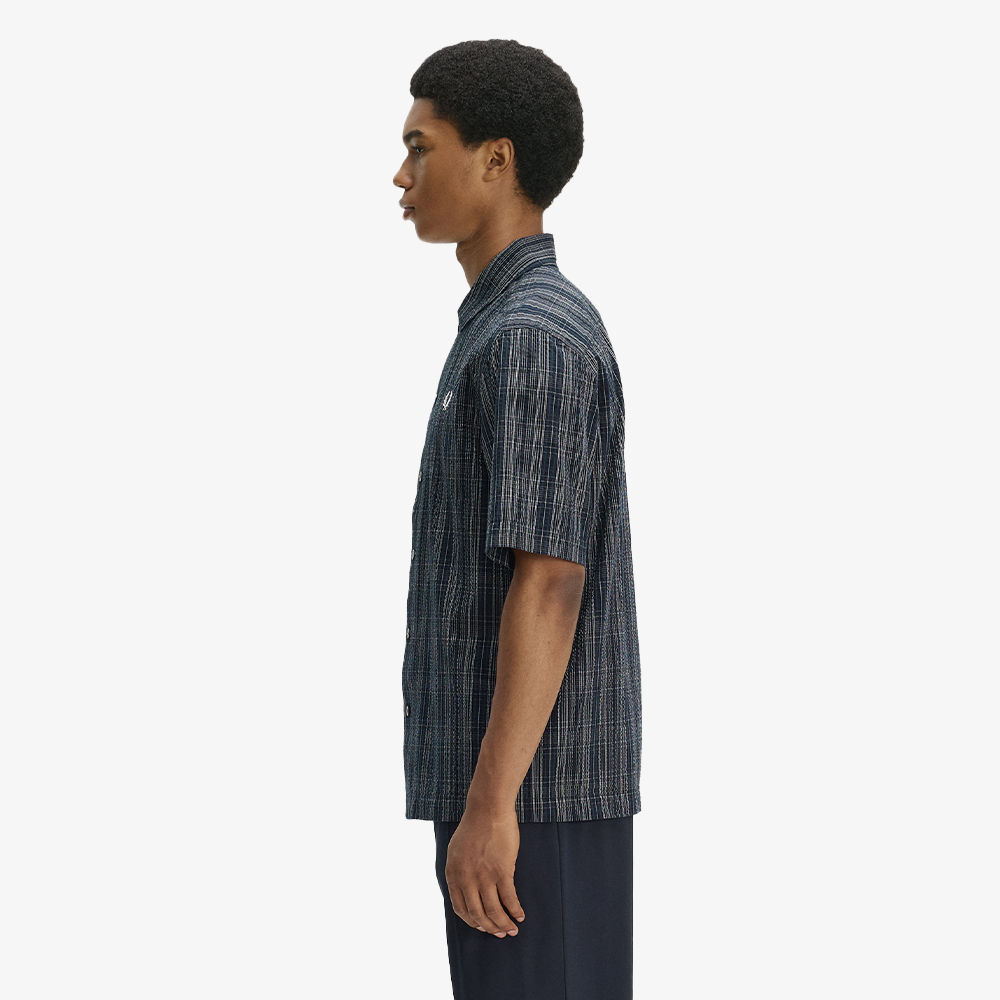 프레드페리 시어서커 체크 셔츠 네이비(Fred Perry Seersucker Check Shirt Navy) - 2