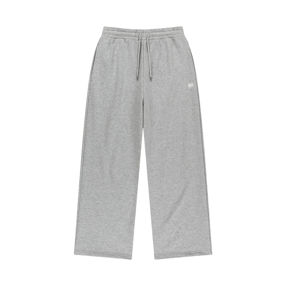 브라운브레스 OG 태그 와이드 스웨트팬츠 멜란지 그레이(Brownbreath OG Tag Wide Sweat Pants Melange Grey)