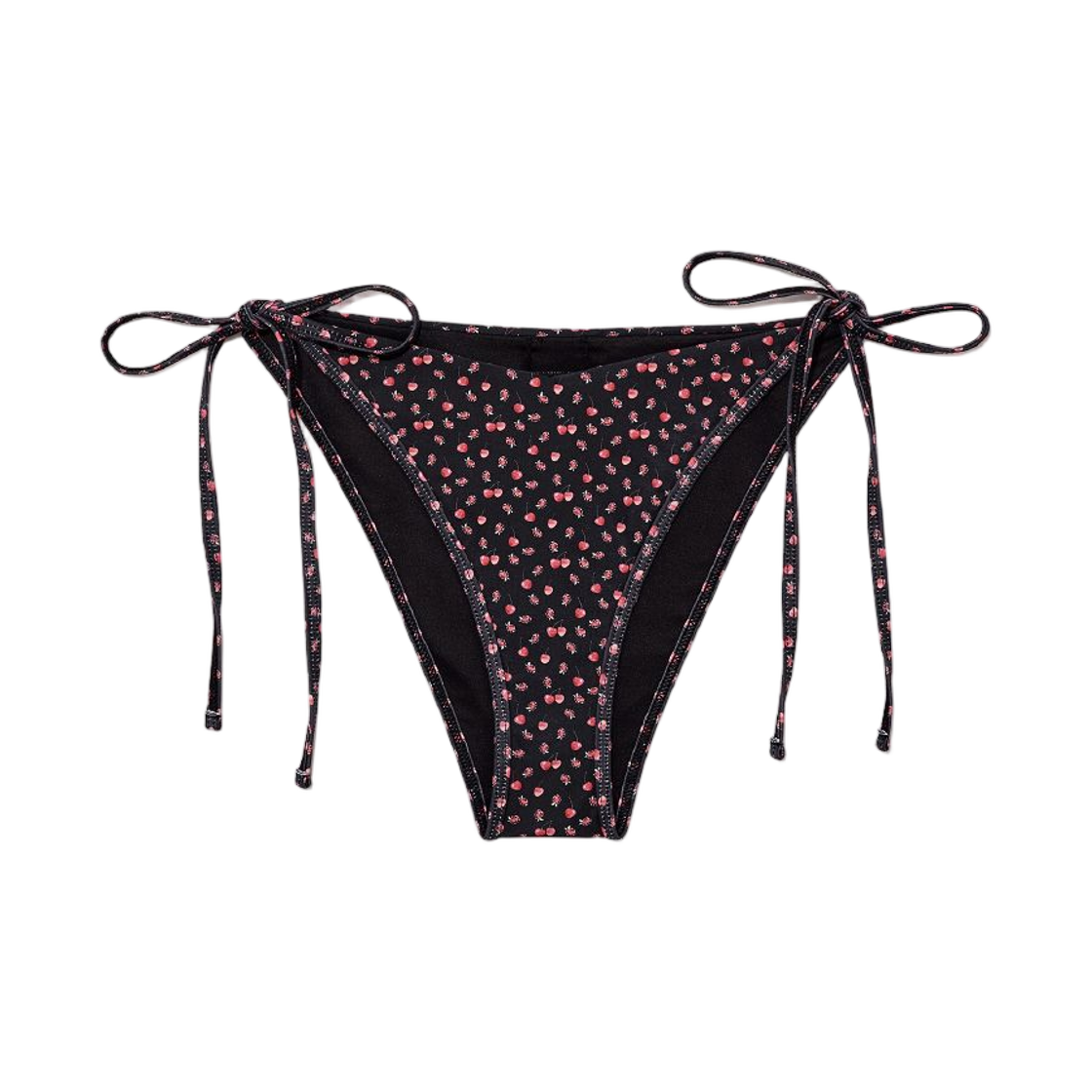 - (W) Glowny Tie Side Bikini Bottom Black Cherry