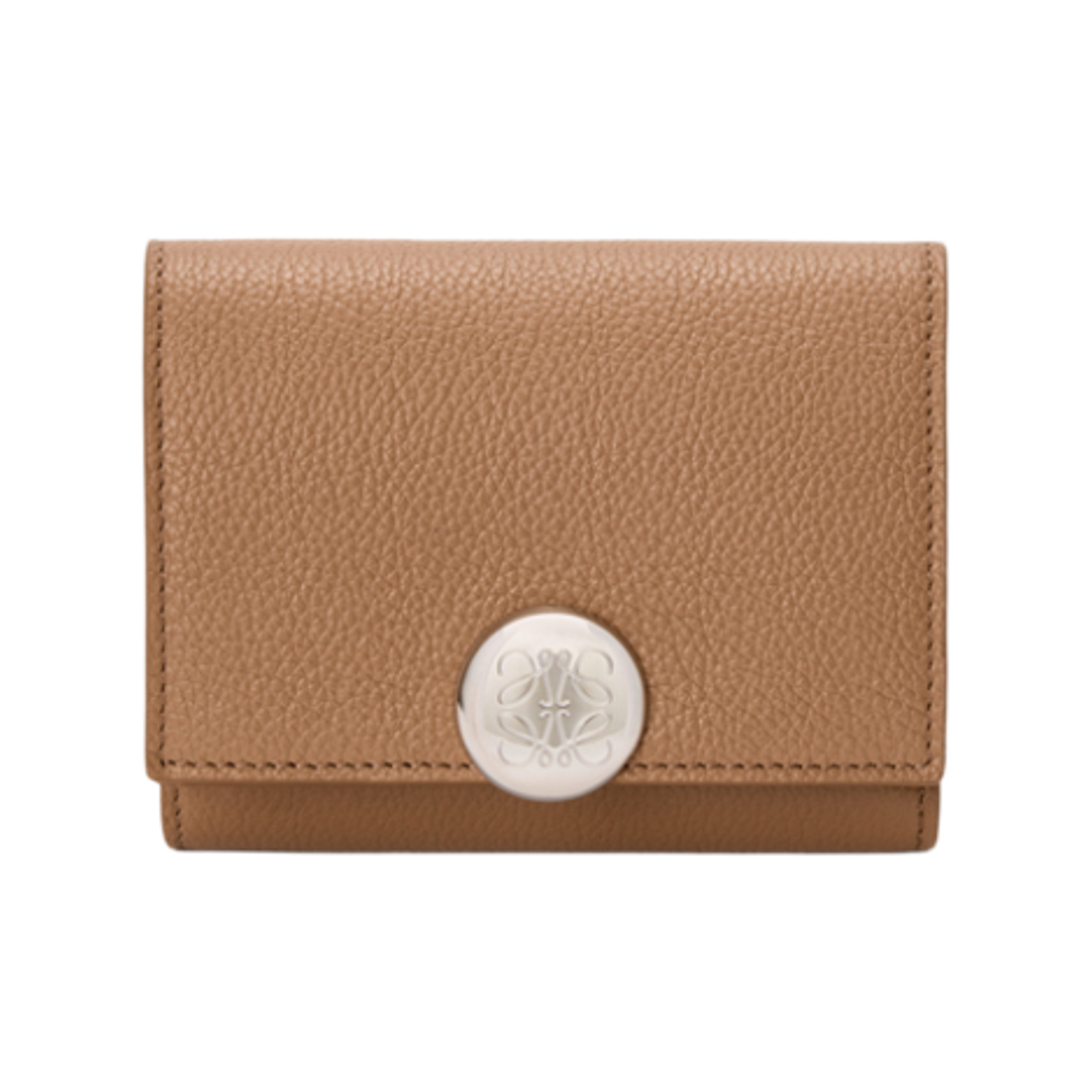 로에베 페블 그레인 카프스킨 페블 트라이폴드 월렛 모카(Loewe Pebble Trifold Wallet in Pebble Grain Calfskin Mocha)
