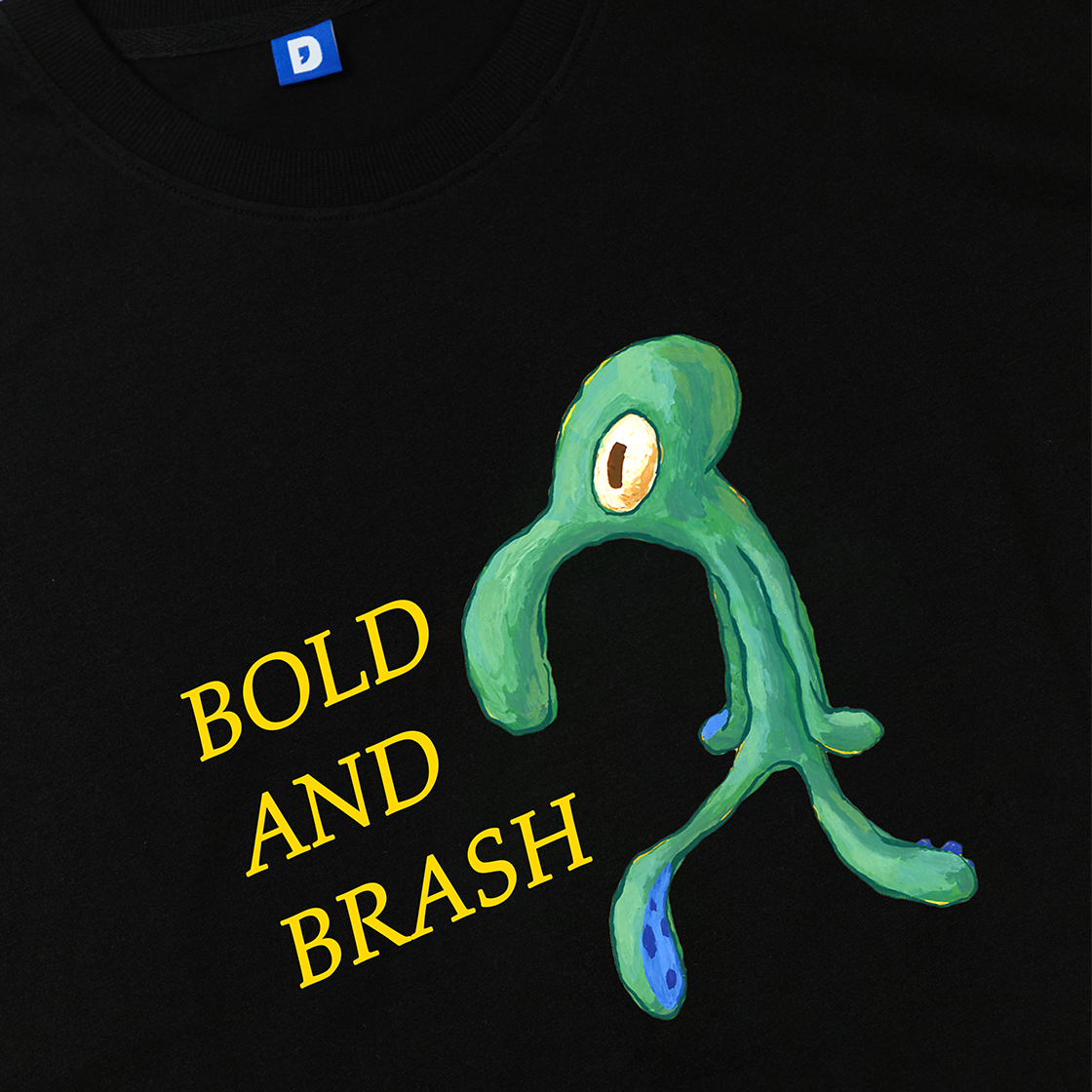 댄꼼마 x 스폰지밥 징징이 대머리와 빛 그래픽 반팔 티셔츠(DANCOMMA x SpongeBob SquarePants Squidward Tentacles Bald & Shine Graphic Short Sleeve T-Shirt) - 3