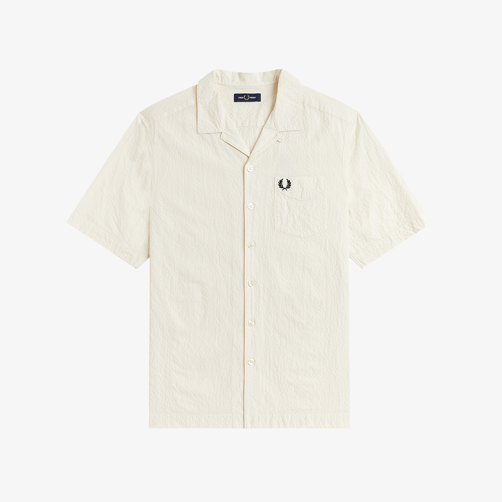 프레드페리 시어서커 리비어 칼라 셔츠 에크루(Fred Perry Seersucker Revere Collar Shirt Ecru) - 5