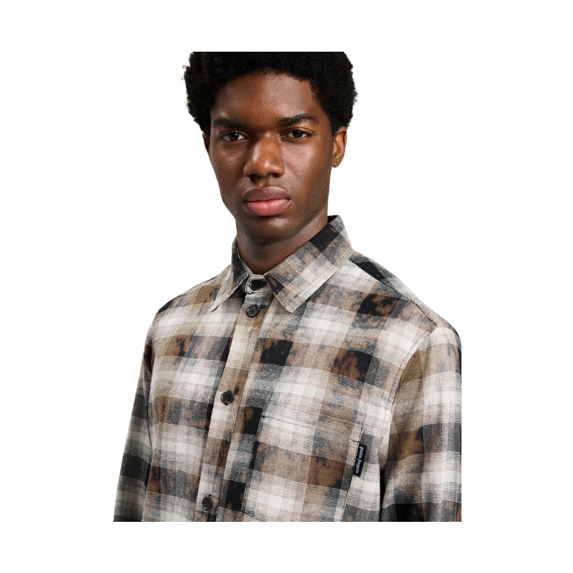 팜엔젤스 클래식 로고 체크 셔츠 롱슬리브 - 블랙 오프 화이트(Palm Angels Classic Logo Check Shirt L/S - Black Off White) - 5