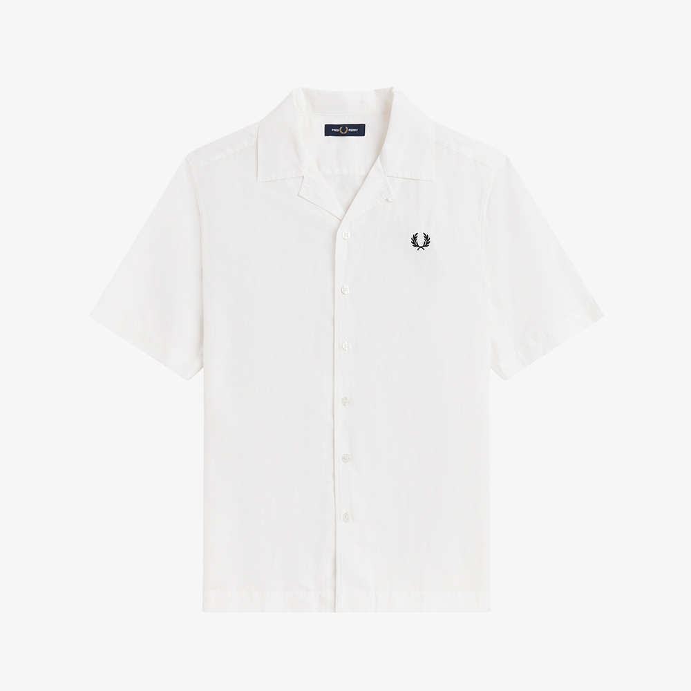 프레드페리 리넨 블렌드 리비어 칼라 셔츠 스노우 화이트(Fred Perry Linen Blend Revere Collar Shirt Snow White) - 5