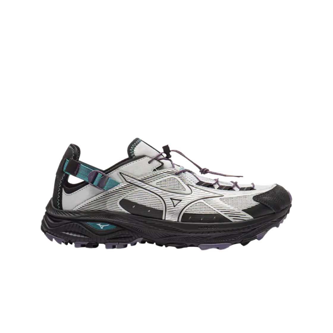 미즈노 레이서 트레일 SE V2 고프코어 실버 블랙(Mizuno Racer Trail SE V2 Gorpcore Silver Black)