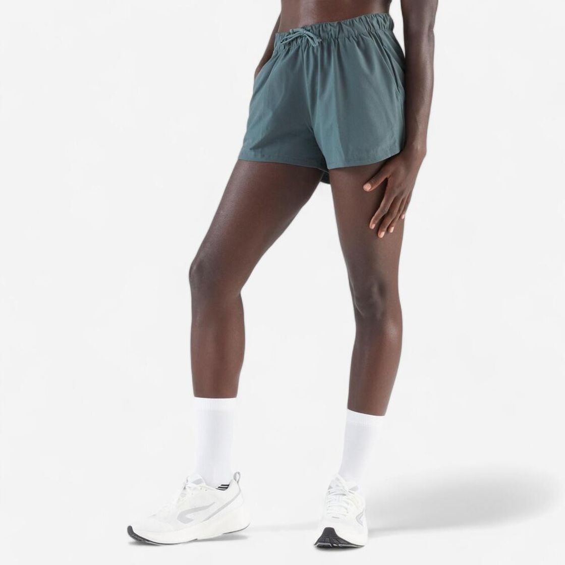 데카트론 여성 3인치 러닝 경량 쇼츠 런 드라이 500 스모크 그린(DECATHLON Women's 3-inch Running Lightweight Shorts Run Dry 500 Smoke Green) - 8