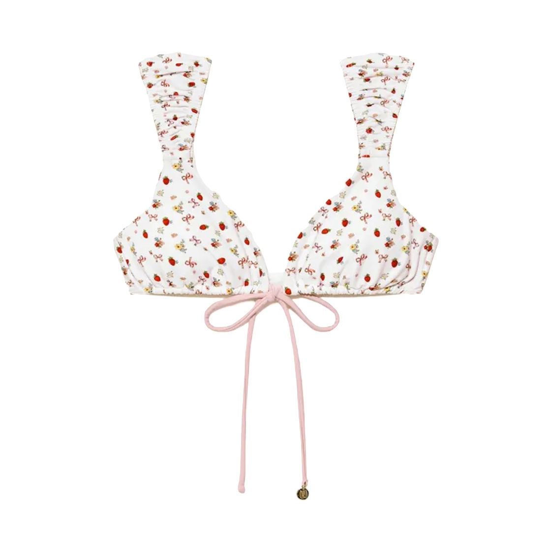 (W) 글로니 허깅 비키니 탑 스트로베리 보우((W) Glowny Hugging Bikini Top Strawberry Bow)