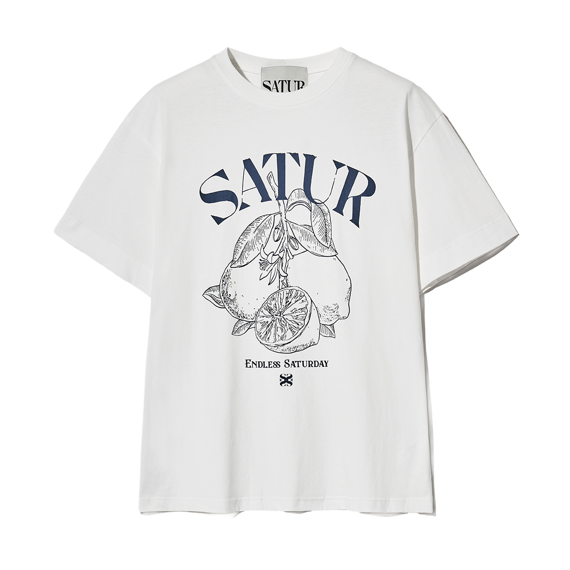 세터 카프리 시트론 드로잉 썸머 그래픽 반팔 티셔츠 리조트 아이보리(SATUR Capri Citron Drawing Summer Graphic T-Shirt Resort Ivory)