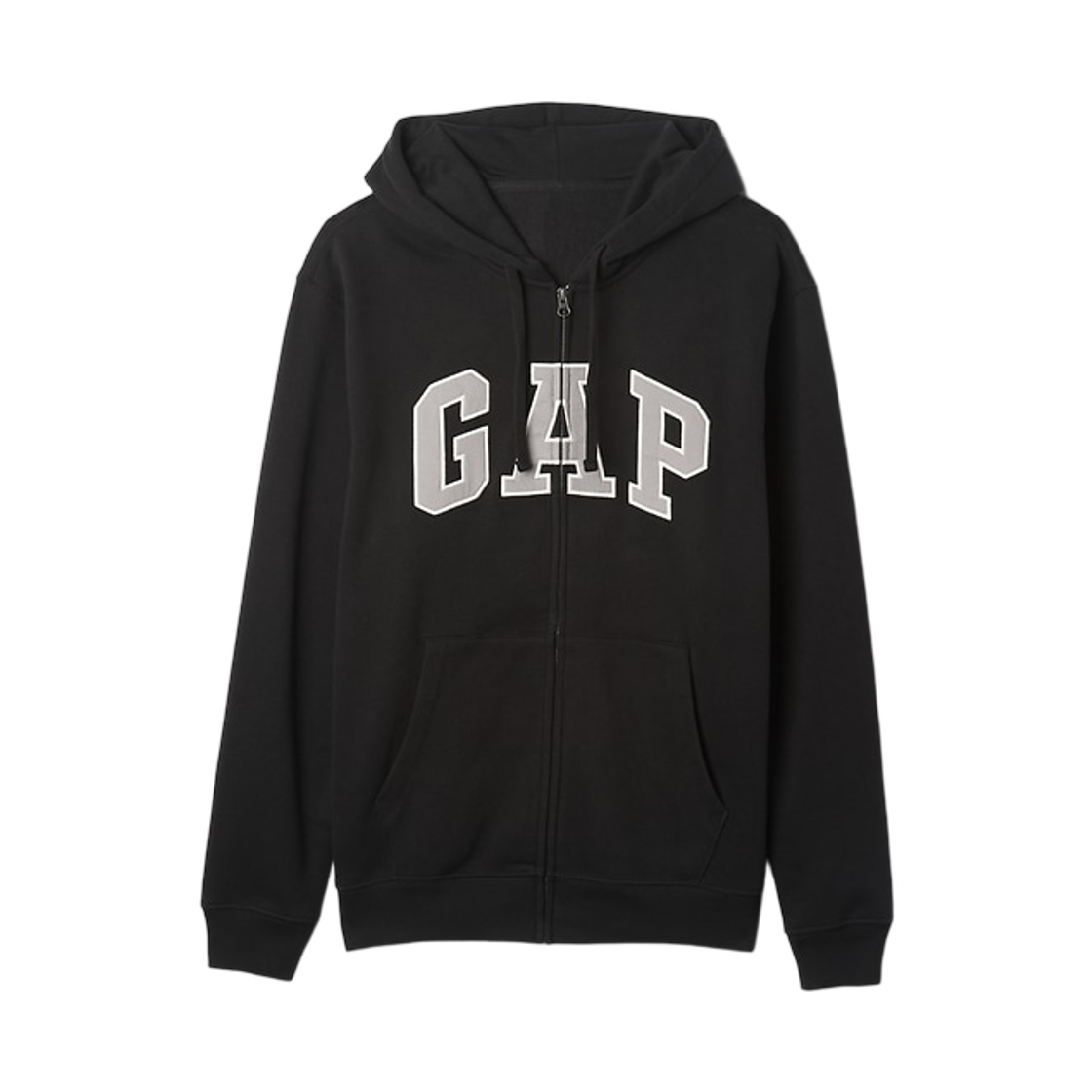 갭 빈티지 소프트 아치 로고 집 후드 블랙(Gap Vintage Soft Arch Logo Zip Hoodie Black)